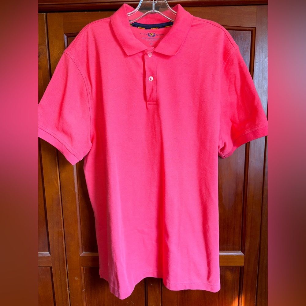 Club Room Pink Polo Shirt Vibrant Cotton Blend #1013